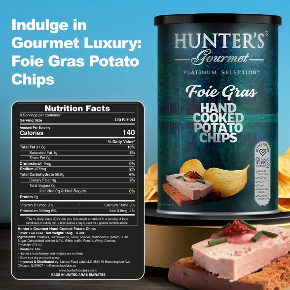 FOIE GRAS VEGAN HAND COOKED POTATO CHIPS (150g) - Image 2